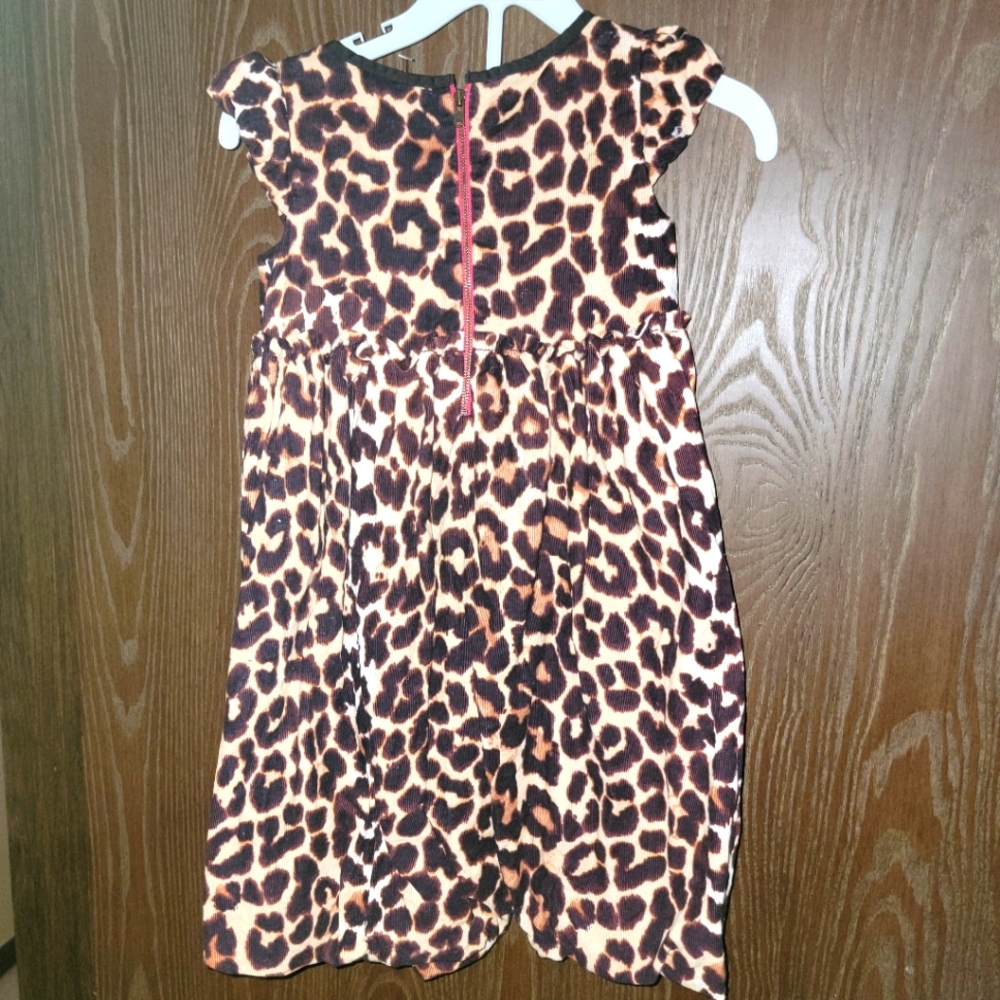 Baby Gap Toddler Girl 5 Leopard Print Corduroy Dress Euc
